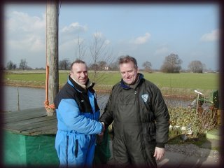 with examiner Brian Palfreyman (left) after passing the GFT